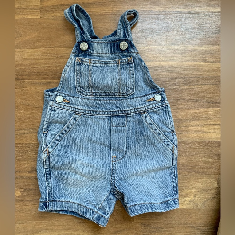 Baby Gap Denim Short Overalls, 6-12 months